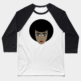 Strong Black Woman Natural Girl Afro Hair Baseball T-Shirt